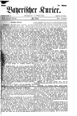 Bayerischer Kurier Mittwoch 11. Oktober 1876