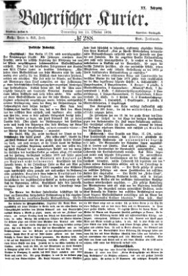 Bayerischer Kurier Donnerstag 19. Oktober 1876