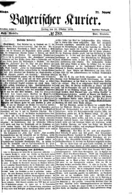 Bayerischer Kurier Freitag 20. Oktober 1876