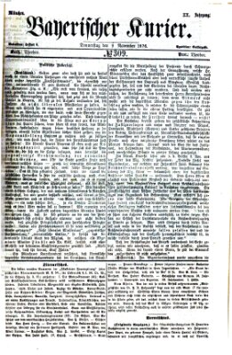 Bayerischer Kurier Donnerstag 9. November 1876