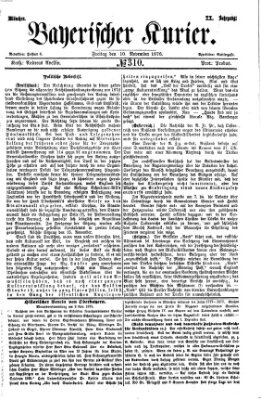 Bayerischer Kurier Freitag 10. November 1876