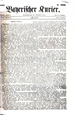 Bayerischer Kurier Donnerstag 23. November 1876