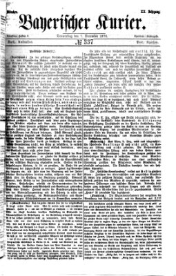 Bayerischer Kurier Donnerstag 7. Dezember 1876