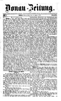 Donau-Zeitung Donnerstag 13. Januar 1876