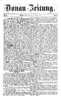 Donau-Zeitung Mittwoch 19. Januar 1876