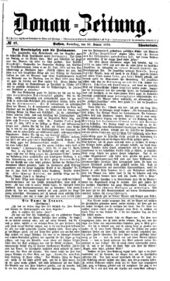 Donau-Zeitung Samstag 22. Januar 1876