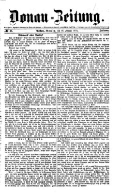 Donau-Zeitung Mittwoch 16. Februar 1876