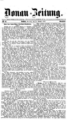 Donau-Zeitung Freitag 25. Februar 1876