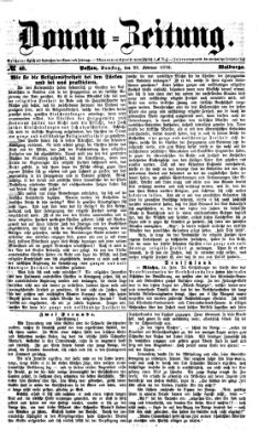 Donau-Zeitung Samstag 26. Februar 1876