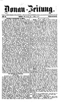 Donau-Zeitung Mittwoch 1. März 1876