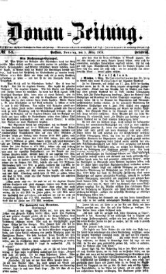 Donau-Zeitung Sonntag 5. März 1876