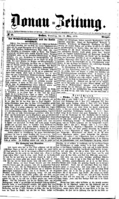 Donau-Zeitung Sonntag 12. März 1876