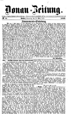 Donau-Zeitung Sonntag 19. März 1876