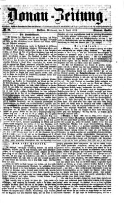 Donau-Zeitung Mittwoch 5. April 1876