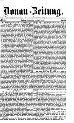 Donau-Zeitung Freitag 21. April 1876