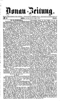 Donau-Zeitung Freitag 28. April 1876