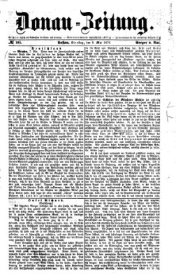 Donau-Zeitung Dienstag 9. Mai 1876