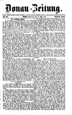 Donau-Zeitung Mittwoch 10. Mai 1876