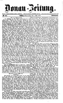 Donau-Zeitung Donnerstag 1. Juni 1876