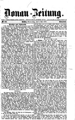 Donau-Zeitung Donnerstag 8. Juni 1876