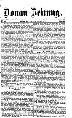 Donau-Zeitung Donnerstag 22. Juni 1876