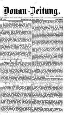 Donau-Zeitung Freitag 4. August 1876