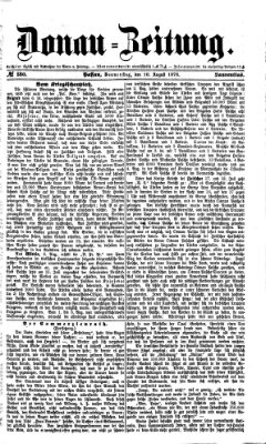 Donau-Zeitung Donnerstag 10. August 1876