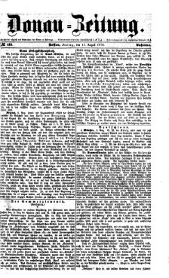 Donau-Zeitung Freitag 11. August 1876