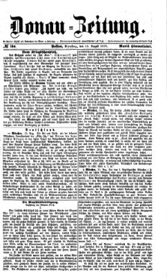 Donau-Zeitung Dienstag 15. August 1876