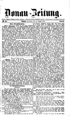 Donau-Zeitung Samstag 19. August 1876