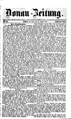 Donau-Zeitung Dienstag 29. August 1876