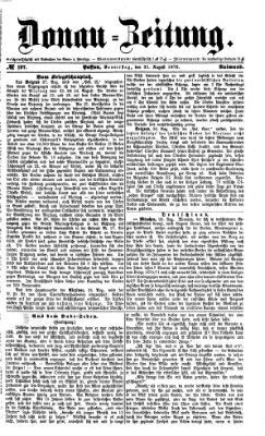 Donau-Zeitung Donnerstag 31. August 1876