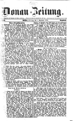 Donau-Zeitung Freitag 1. September 1876