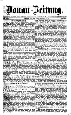 Donau-Zeitung Samstag 2. September 1876