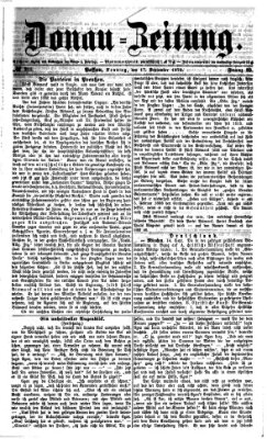 Donau-Zeitung Sonntag 17. September 1876