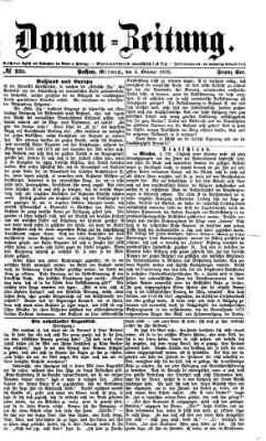 Donau-Zeitung Mittwoch 4. Oktober 1876