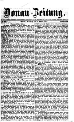 Donau-Zeitung Mittwoch 11. Oktober 1876