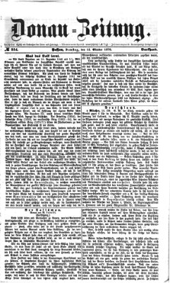 Donau-Zeitung Samstag 14. Oktober 1876