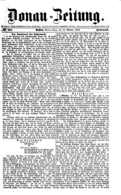 Donau-Zeitung Donnerstag 19. Oktober 1876