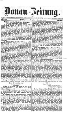 Donau-Zeitung Donnerstag 9. November 1876