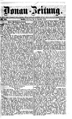 Donau-Zeitung Freitag 10. November 1876