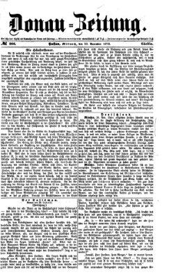 Donau-Zeitung Mittwoch 22. November 1876