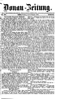 Donau-Zeitung Samstag 25. November 1876