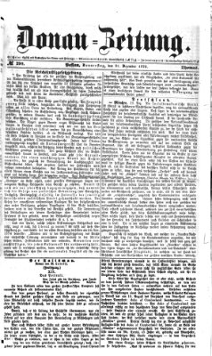 Donau-Zeitung Donnerstag 21. Dezember 1876