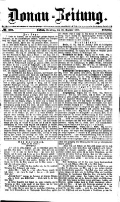 Donau-Zeitung Samstag 23. Dezember 1876