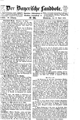 Der Bayerische Landbote Sonntag 23. April 1876