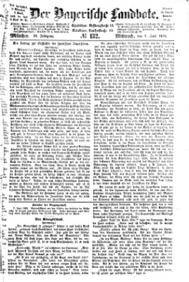 Der Bayerische Landbote Mittwoch 7. Juni 1876