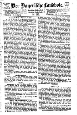 Der Bayerische Landbote Sonntag 11. Juni 1876
