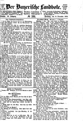 Der Bayerische Landbote Freitag 10. November 1876