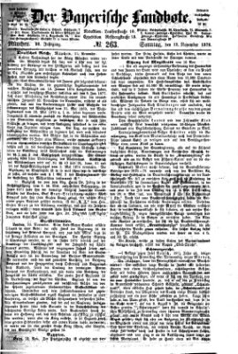 Der Bayerische Landbote Sonntag 12. November 1876